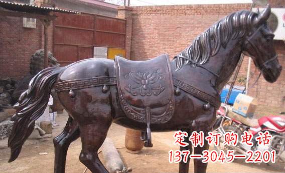 宁波紫铜马公园铜雕