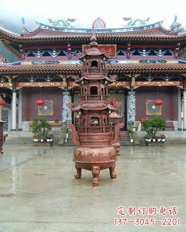 宁波宗教庙宇香炉铜雕