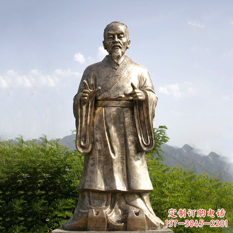 宁波祖冲之纯铜雕像