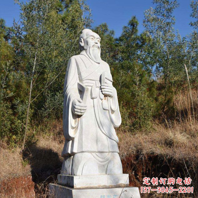 宁波祖冲之汉白玉石雕像-公园景区中国古代名人雕塑