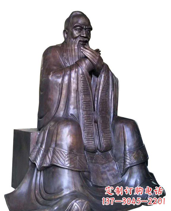 宁波作揖孔子青铜像
