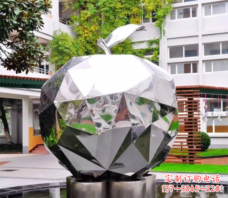 宁波户外不锈钢水果雕塑