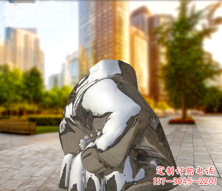 宁波小区不锈钢拳头景观雕塑