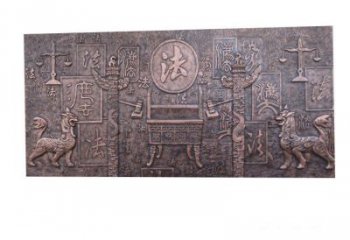 宁波紫铜法字獬豸浮雕
