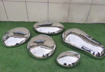 宁波镜面不锈钢城市创意鹅卵石雕塑